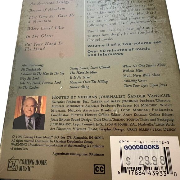 He Touched Me Gospel Music of Elvis Presley 1999 Brand New & Sealed VHS - Picture 9 of 9